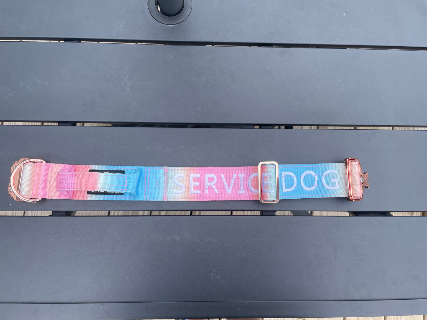 Ombre Service Dog Collar with Handle